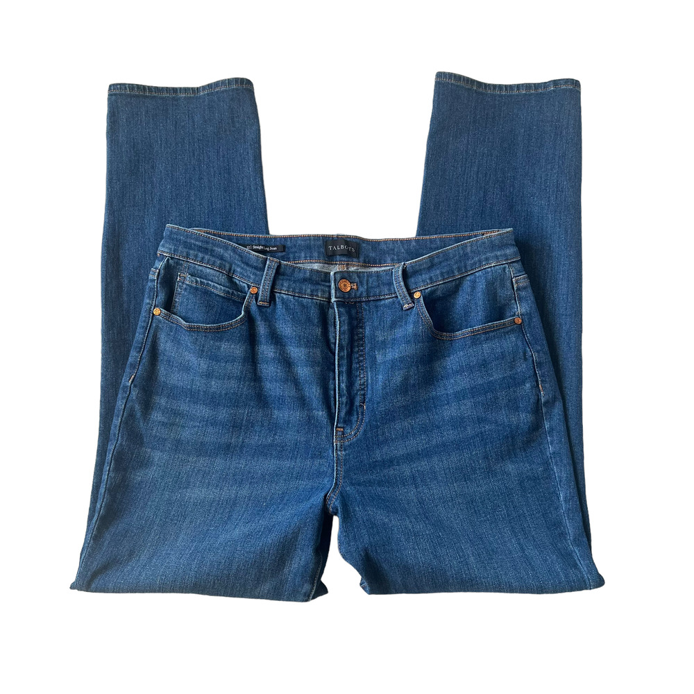 Talbots Straight Leg Jeans Vista Wash Size 12